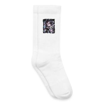 Anime Fille Goth Lapin Poupée Cadeau Gothique - Chaussettes de tennis bio enfant - blanc - Droite