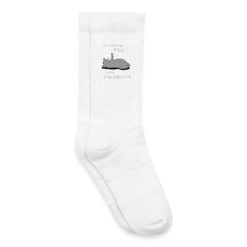 I wake up early or friendly - Kids Tennis Socks - white - Right