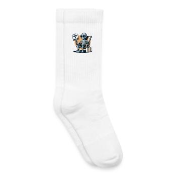 Alien "Sirius B" Anhalter Cartoon Illustration - Kinder Tennissocken - Weiß - Rechts