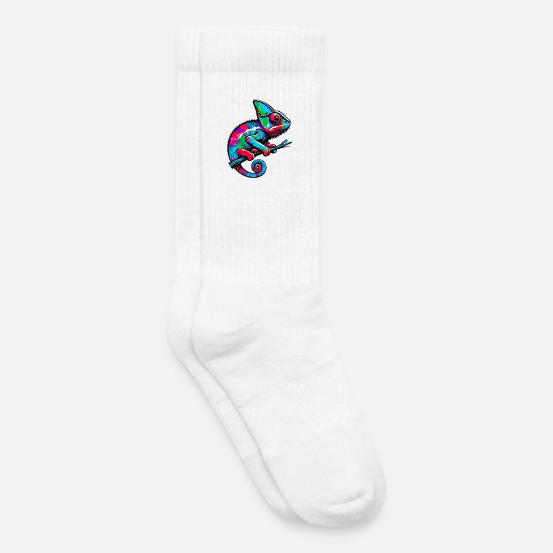 Chamäleon - Kinder Tennissocken - Weiß