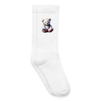 Orso Orsacchiotto Ours en peluche - Chaussettes de tennis bio enfant - blanc - Droite