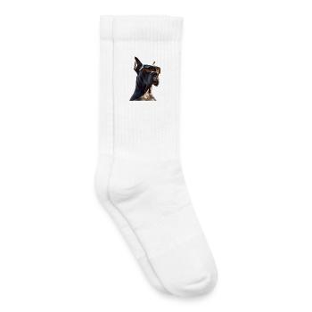 Dogue Allemand Hatz Mâle Saupacker Dogue Allemand - Chaussettes de tennis bio enfant - blanc - Droite