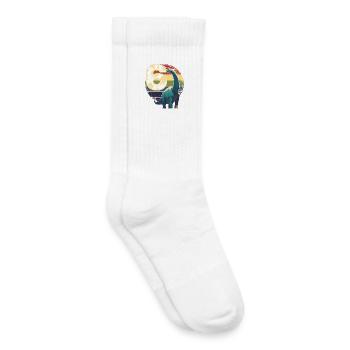 Brachiosaurus 6 Jahre 6. Geburtstag Geschenk - Kinder Tennissocken - Weiß - Rechts