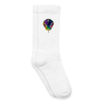 Serpent Python Cobra Mamba Serpent à sonnettes Serpent - Chaussettes de tennis bio enfant - blanc - Droite