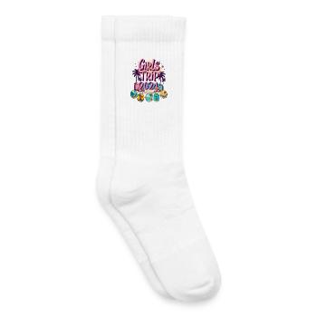 Girls Trip Wochenende 2024 Frauen Mädelsreisen - Kinder Tennissocken - Weiß - Rechts