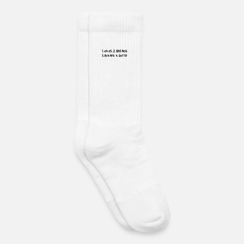 Schäfermatt - Schach, Schachfigur Geschenkidee - Kinder Tennissocken - Weiß