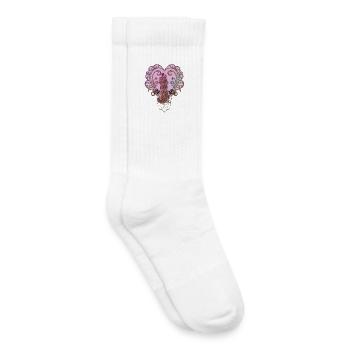 In the Embrace of the Heart. - Kids Tennis Socks - white - Right