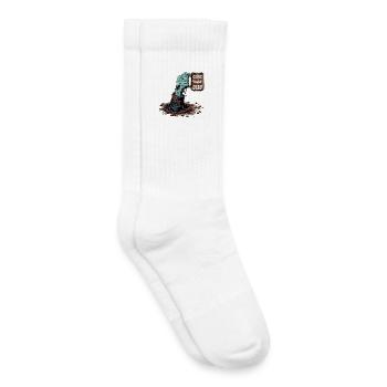 Coffee for Undead Zombie Monster Halloween Design. - Kids Tennis Socks - white - Right