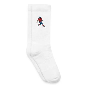 Football Boy Drawing - Kids Tennis Socks - white - Right