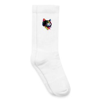Chat Ragdoll Chat Ragdoll Chat Mignon Chats Ragdoll - Chaussettes de tennis bio enfant - blanc - Droite