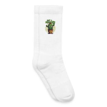 Not a Hugger – Kaktus mit „Stay Away“ - Kinder Tennissocken - Weiß - Rechts