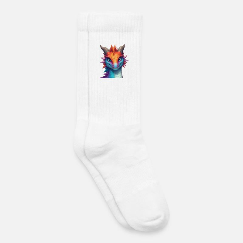 Lebendiger Arkaner Drache - Kinder Tennissocken - Weiß