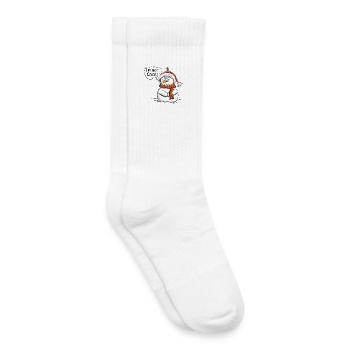 Pas cool Nope Bonhomme de neige I Noël d’hiver - Chaussettes de tennis bio enfant - blanc - Droite