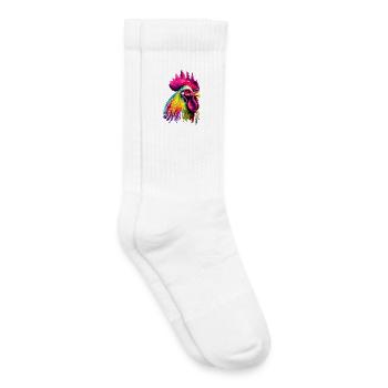 Rooster Chicken Daddy Chicken Coop Dad Farmer Chickens - Kids Tennis Socks - white - Right