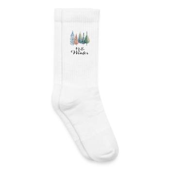 Hello Winter - Kinder Tennissocken - Weiß - Rechts