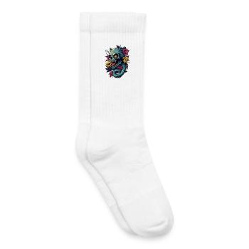 Skull and Snake - Kids Tennis Socks - white - Right
