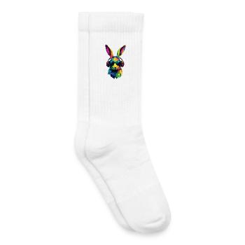 Bunny Rabbit Lover Hare Bunny Cute Bunnies - Kids Tennis Socks - white - Right