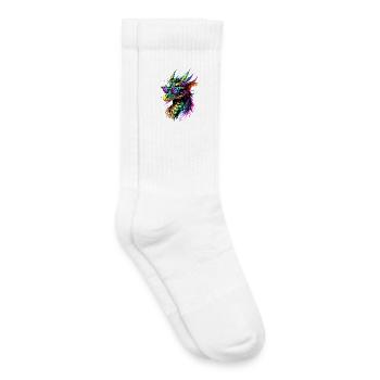 Drache Fabelwesen Dragon Liebhaber Feuer Drachen - Kinder Tennissocken - Weiß - Rechts