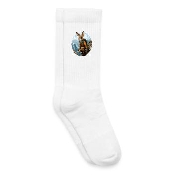 Hase Bergsteiger / Wandern Hasen - Kinder Tennissocken - Weiß - Rechts