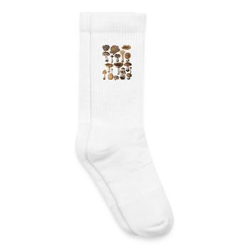 Pilzsammlung Pilzsorte Design - Kinder Tennissocken - Weiß - Rechts