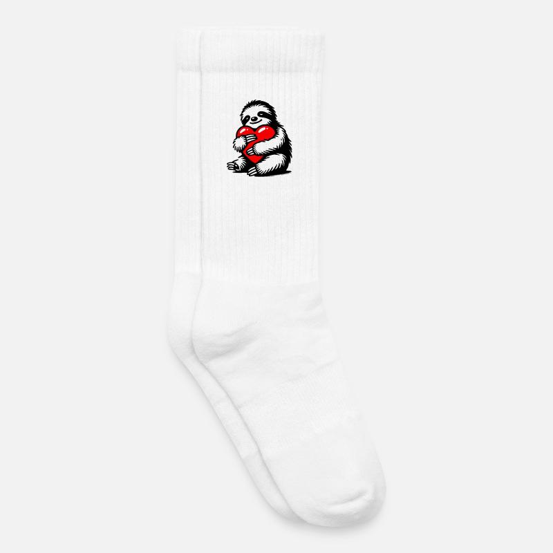 Faultier - Kinder Tennissocken - Weiß