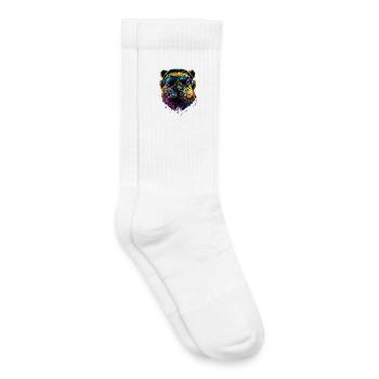 Biber Motiv Biberflüsterer Nagetiere Süßer Biber - Kinder Tennissocken - Weiß - Rechts