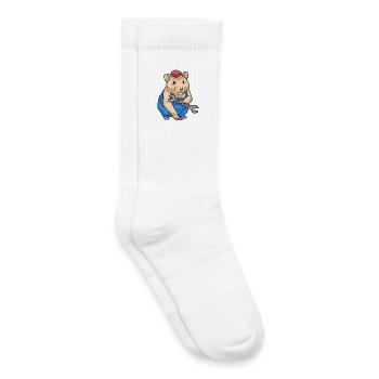 Clé mécanique hamster - Chaussettes de tennis bio enfant - blanc - Droite