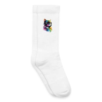 Chat Ragdoll Chat Ragdoll Chat Mignon Chats Ragdoll - Chaussettes de tennis bio enfant - blanc - Droite