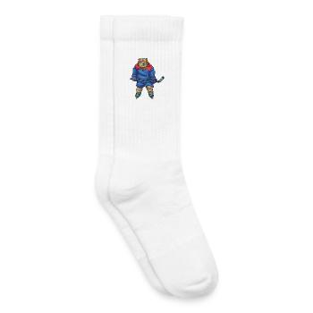 Bear Hockey Hockey Stick - Kids Tennis Socks - white - Right