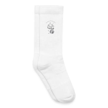 Der Mann für den Bass Kontrabass Gorilla - Kinder Tennissocken - Weiß - Rechts