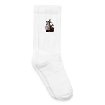 Elegante Kontrabassspielerin im Fokus der Musik - Kinder Tennissocken - Weiß - Rechts