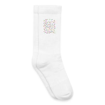 Konfetti - Fasching - Karneval - Verkleidung - Kinder Tennissocken - Weiß - Rechts