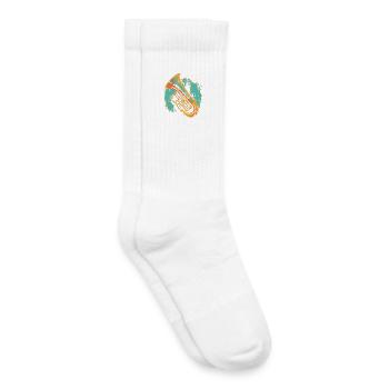Tuba Graphique - Chaussettes de tennis bio enfant - blanc - Droite