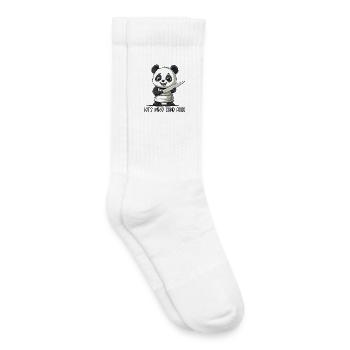 Let's Make Some Food – Panda Chef Cartoon - Kids Tennis Socks - white - Right