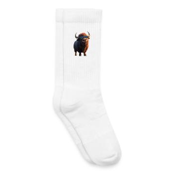 Bison, Bison, Wild Cattle, Buffalo, American Bison - Kids Tennis Socks - white - Right