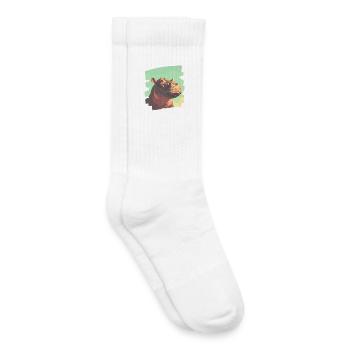Hippopotamus Retro - Kids Tennis Socks - white - Right
