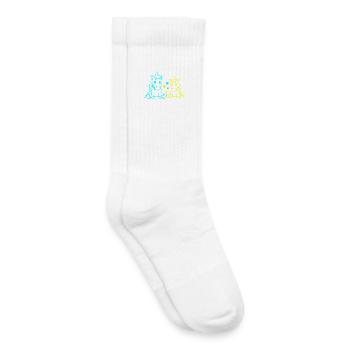 Partenaires de coeurs de la Saint-Valentin Licornes de la Saint-Valentin - Chaussettes de tennis bio enfant - blanc - Droite