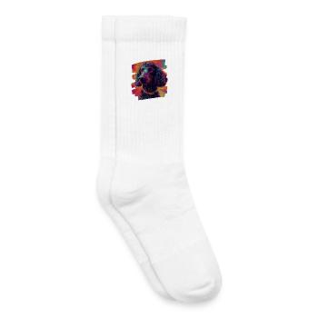Poodle - Kids Tennis Socks - white - Right