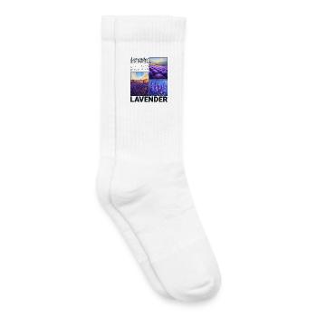 Lavande Lavandula Nature Provence Cadeau Botanique - Chaussettes de tennis bio enfant - blanc - Droite