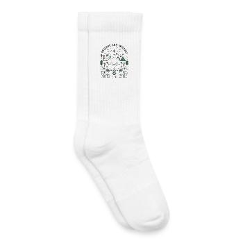 Observe and Interact - Mindful Nature Design - Kids Tennis Socks - white - Right