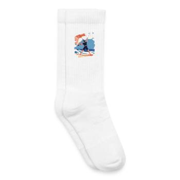 kite surfers - Kids Tennis Socks - white - Right