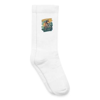 Vététistes Descente Montagne Cyclisme - Chaussettes de tennis bio enfant - blanc - Droite