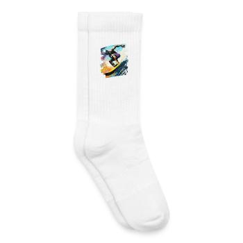Surfer Surfen Surfbrett Surfing - Kinder Tennissocken - Weiß - Rechts