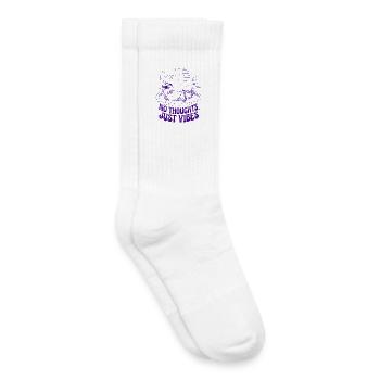 Keine Gedanken, nur Vibes Chill Capybara - Kinder Tennissocken - Weiß - Rechts