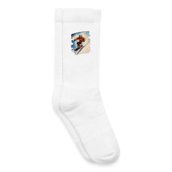 Snowboarder Pulverschnee - Kinder Tennissocken - Weiß - Rechts