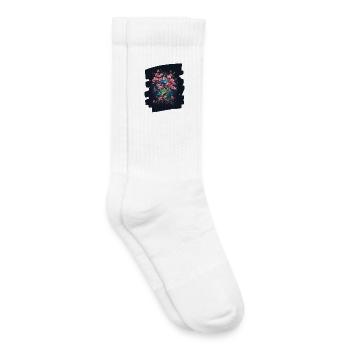 Printemps Printemps Début Fleur Fleurs - Chaussettes de tennis bio enfant - blanc - Droite