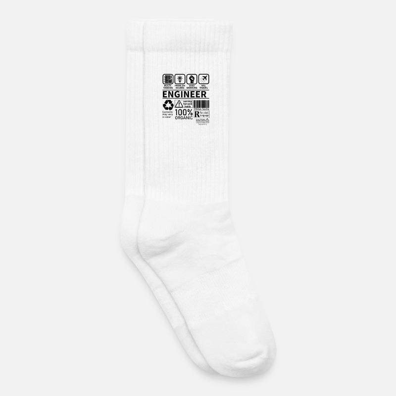 engineer multi tasking problem solving working - Kids Tennis Socks - white