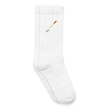 Flûte Dessin Look Vintage - Chaussettes de tennis bio enfant - blanc - Droite