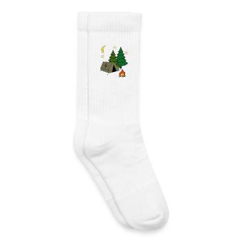 Tent Camping Outdoor Adventure Camping Forest Holidays - Kids Tennis Socks - white - Right