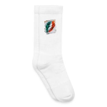Drapeau italien Italie - Chaussettes de tennis bio enfant - blanc - Droite